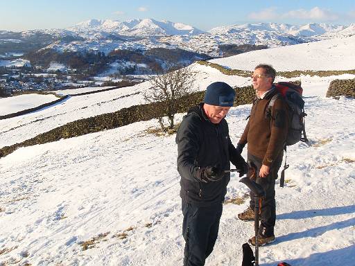 10_49-1.jpg - Phil gets poles out as we start the climb towards Red Screes