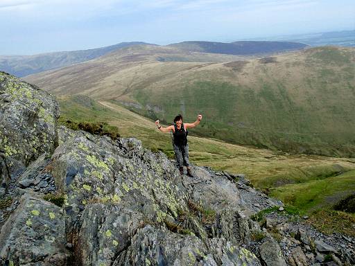 10_56-1.jpg - Lyndsay with view to Bannerdale Crags