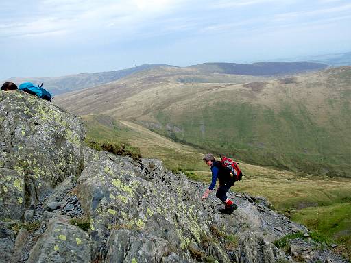 10_57-3.jpg - Mike climbing Foule Crag