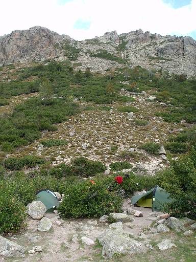 14_30-1.jpg - Our tents at Refuge de Manganu. Tomorrows walk goes straight up there. Lovely.