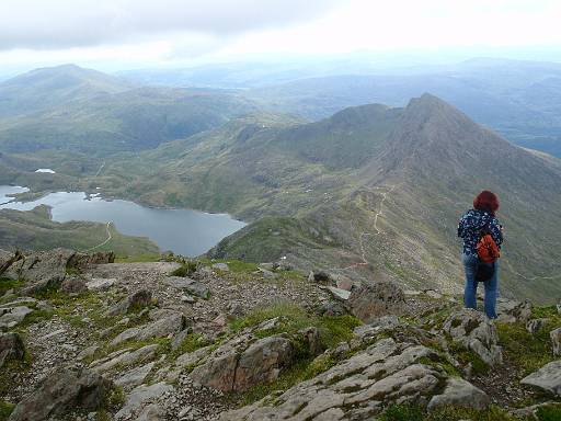 09_25-1.jpg - Line of my planned descent over Y Lliwedd