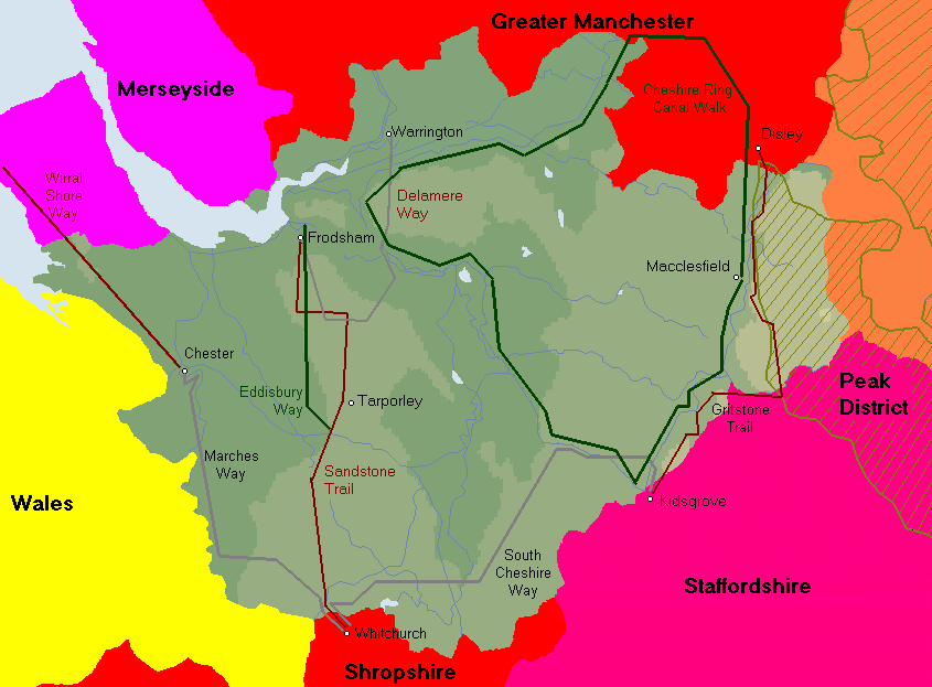 Map of Cheshire