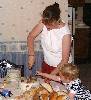 Yvonne and Kate Cuttong the Cake