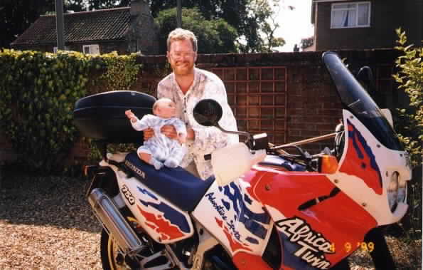 Me, my motorcycle and nephew Oliver